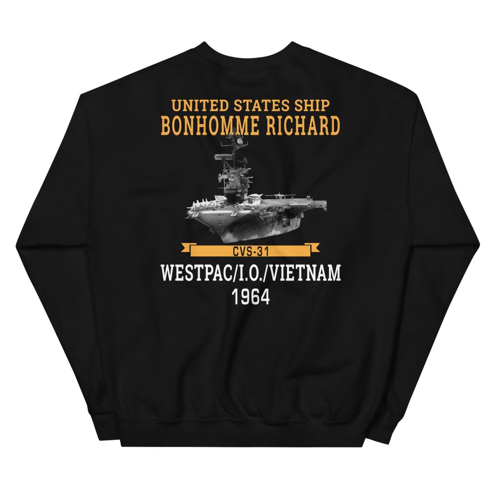USS Bonhomme Richard (CVS-31) 1964 WESTPAC/VIETNAM Unisex Sweatshirt