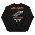 USS Franklin D. Roosevelt (CVA-42) 1966-67 VIETNAM Sweatshirt – back view, black