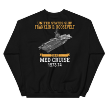 Load image into Gallery viewer, USS Franklin D. Roosevelt (CVA-42) 1973-74 MED CRUISE Sweatshirt