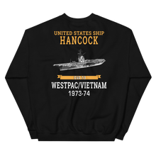 Load image into Gallery viewer, USS Hancock (CVA-19) 1973-74 WESTPAC/VIETNAM Unisex Sweatshirt