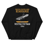 USS Kearsarge (CVS-33) 1964 WESTPAC/VIETNAM Sweatshirt – back view, black