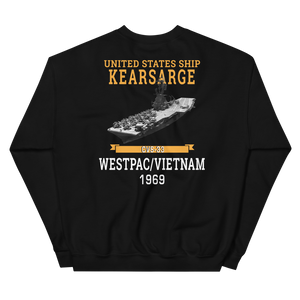 USS Kearsarge (CVS-33) 1969 WESTPAC/VIETNAM Sweatshirt – back view, black