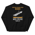 USS Essex (CVS-9) 1960-61 MED CRUISE Sweatshirt – back view, black