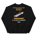 USS Essex (CVS-9) 1962 S. ATLANTIC/CARIBBEAN Sweatshirt – back view, black