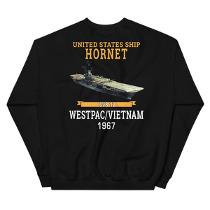 USS Hornet (CVS-12) 1967 WESTPAC/VIETNAM Sweatshirt – back view, black