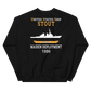 USS Stout (DDG-55) 1996 MAIDEN DEPLOYMENT Unisex Sweatshirt – back view, black