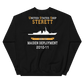 USS Sterett (DDG-104) 2010-11 MAIDEN DEPLOYMENT Unisex Sweatshirt – back view, black