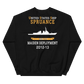 USS Spruance (DDG-111) 2012-13 MAIDEN DEPLOYMENT Unisex Sweatshirt – back view, black