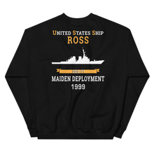 Load image into Gallery viewer, USS Ross (DDG-71) 1999 MAIDEN DEPLOYMENT Unisex Sweatshirt