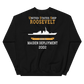 USS Roosevelt (DDG-80) 2002 MAIDEN DEPLOYMENT Unisex Sweatshirt – back view, black