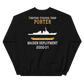 USS Porter (DDG-78) 2000-01 MAIDEN DEPLOYMENT Unisex Sweatshirt – back view, black