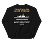 USS Jason Dunham (DDG-109) 2012 MAIDEN DEPLOYMENT Unisex Sweatshirt – back view, black