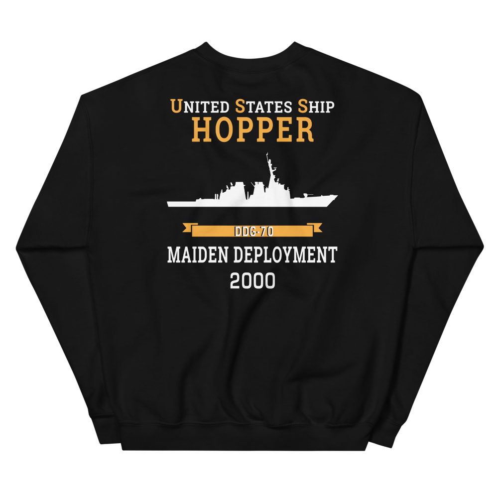 USS Hopper (DDG-70) 2000 MAIDEN DEPLOYMENT Unisex Sweatshirt