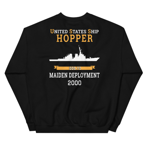 USS Hopper (DDG-70) 2000 MAIDEN DEPLOYMENT Unisex Sweatshirt