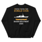 USS Donald Cook (DDG-75) 2000 MAIDEN DEPLOYMENT Unisex Sweatshirt – back view, black