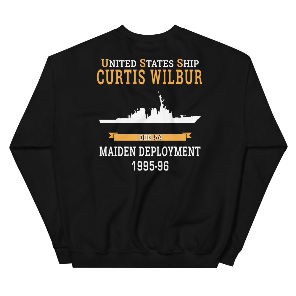 USS Curtis Wilbur (DDG-54) 1995-96 MAIDEN DEPLOYMENT Unisex Sweatshirt