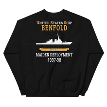 Load image into Gallery viewer, USS Benfold (DDG-65) 1997-98 MAIDEN DEPLOYMENT Unisex Sweatshirt