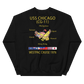 USS Chicago (CG-11) 1976 WESTPAC Cruise Sweatshirt – back view, black