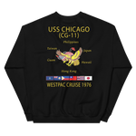 USS Chicago (CG-11) 1976 WESTPAC Cruise Sweatshirt – back view, black