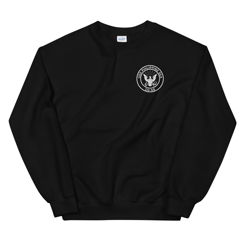 USS Philippine Sea (CG-58) 2011 Unisex Sweatshirt – front view, black