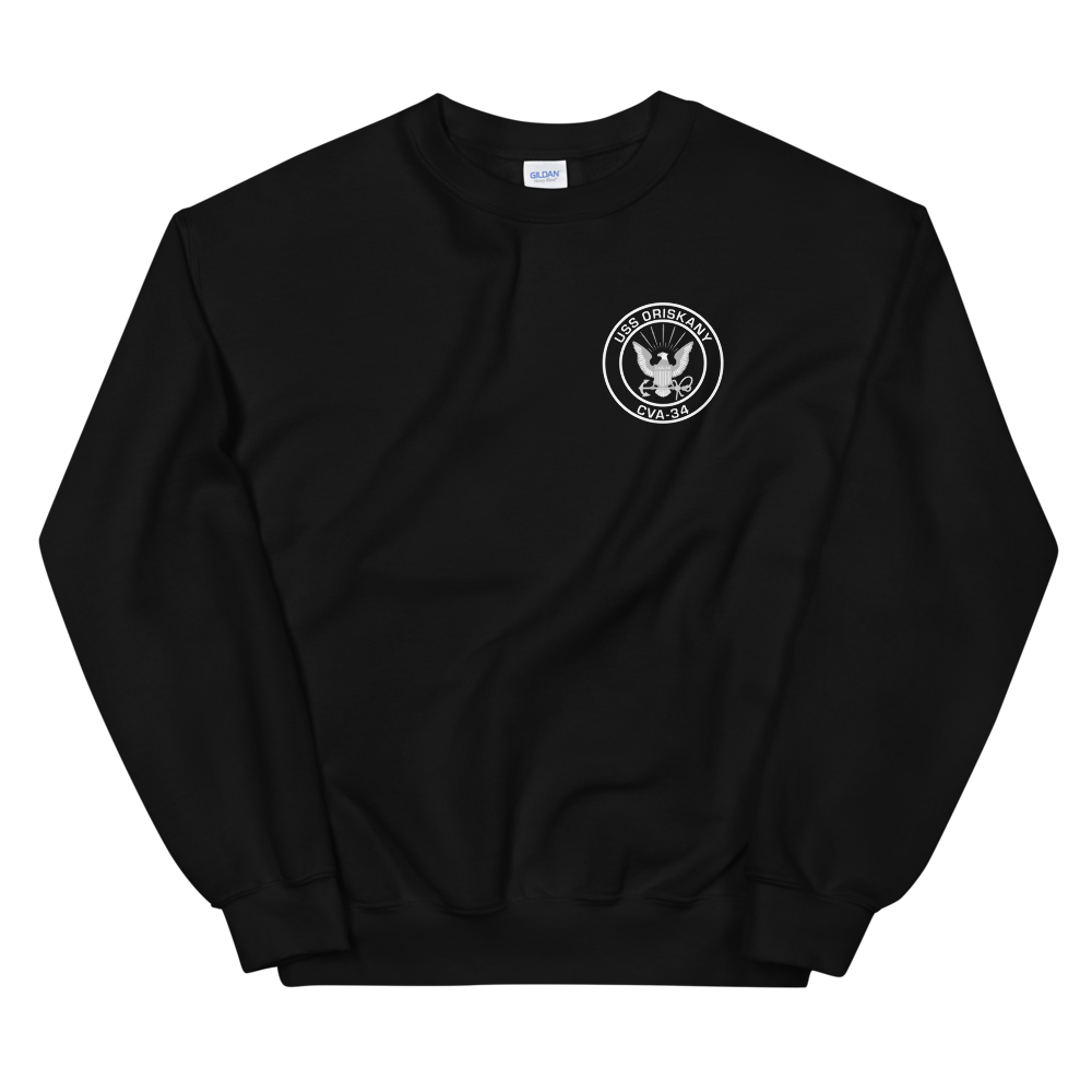 USS Oriskany (CVA-34) 1967-68 WESTPAC/VIETNAM Unisex Sweatshirt – front view, black