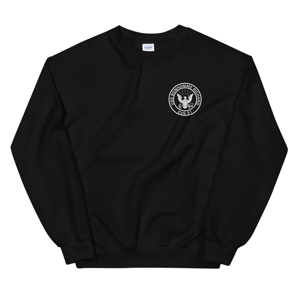 USS Bonhomme Richard (CVS-31) 1964 WESTPAC/VIETNAM Unisex Sweatshirt – front view, black