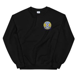 USS Yorktown (CVS-10) Ship's Crest Sweatshirt – front view, black