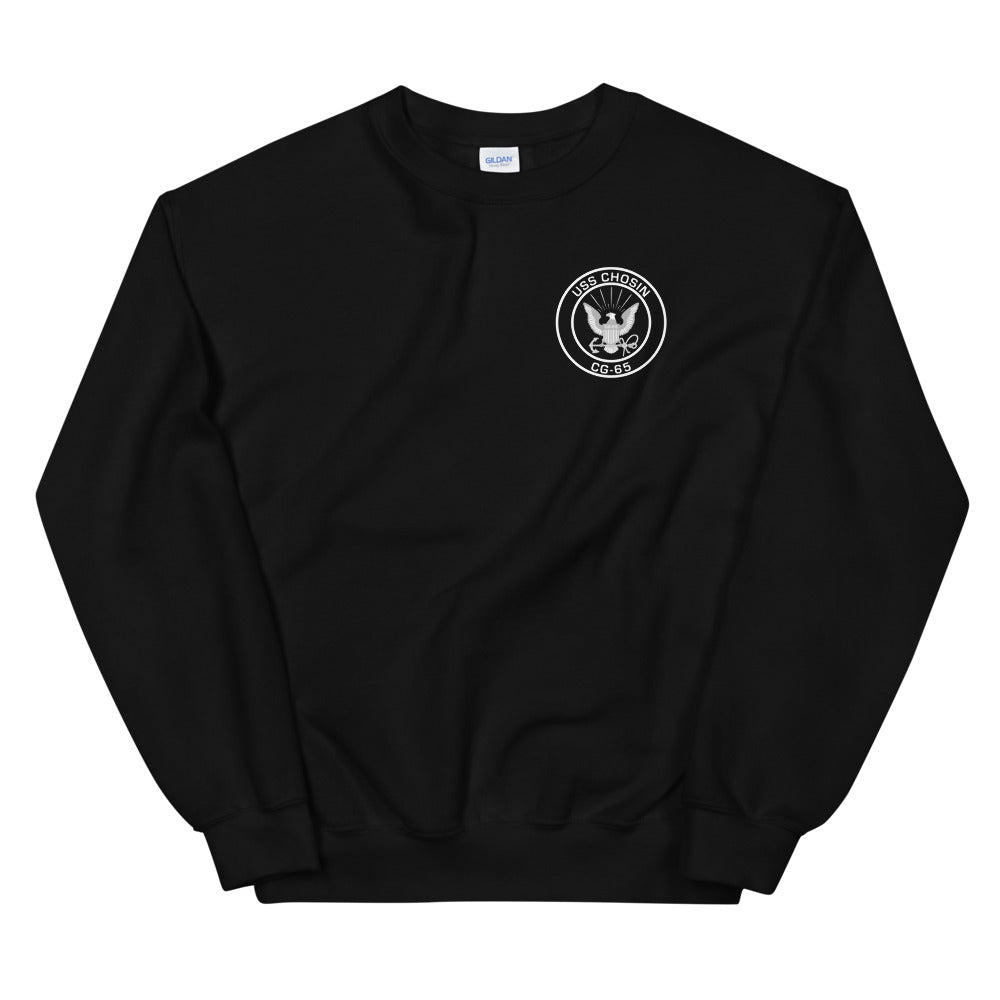 USS Chosin (CG-65) 1997 WESTPAC Unisex Sweatshirt – front view, black