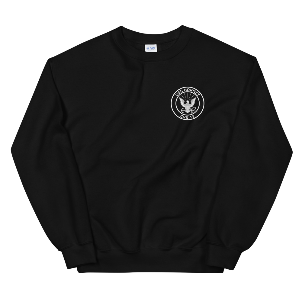 USS Hornet (CVS-12) 1967 WESTPAC/VIETNAM Sweatshirt – front view, black