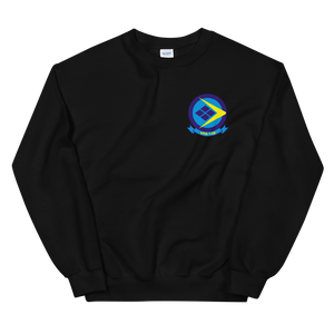 VFA-146 Blue Diamonds Squadron Crest Unisex Sweatshirt – front view, black