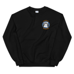 HSC-23 Wildcards Squadron Crest Unisex Sweatshirt – front view, black