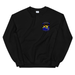HSC-25 Island Knights Squadron Crest Unisex Sweatshirt – front view, black