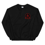 HSC-9 Tridents Squadron Crest Unisex Sweatshirt – front view, black