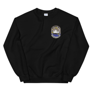 USS Detroit (AOE-4) 1983 Med Cruise Sweatshirt – front view, black