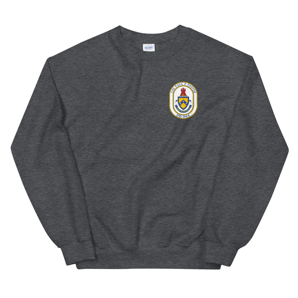 USS Paul F. Foster (DD-964) Ship's Crest Sweatshirt – heather