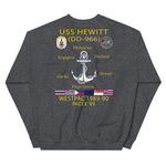 USS Hewitt (DD-966) 1989-90 Cruise Sweatshirt – heather