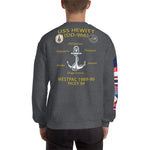 USS Hewitt (DD-966) 1989-90 Cruise Sweatshirt - FLAGS ON SLEEVE – heather