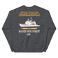 USS Chancellorsville (CG-62) 1991 Maiden Deployment Sweatshirt – back view, heather