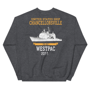 USS Chancellorsville (CG-62) 2011 WESTPAC Sweatshirt