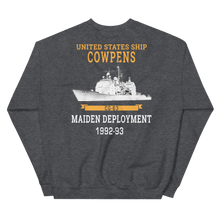 Load image into Gallery viewer, USS Cowpens (CG-63) 1992-93 Maiden Deployment Sweatshirt