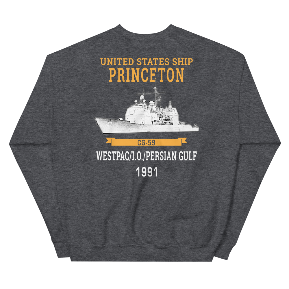 USS Princeton (CG-59) 1991 WESTPAC/IO/Persian Gulf Unisex Sweatshirt