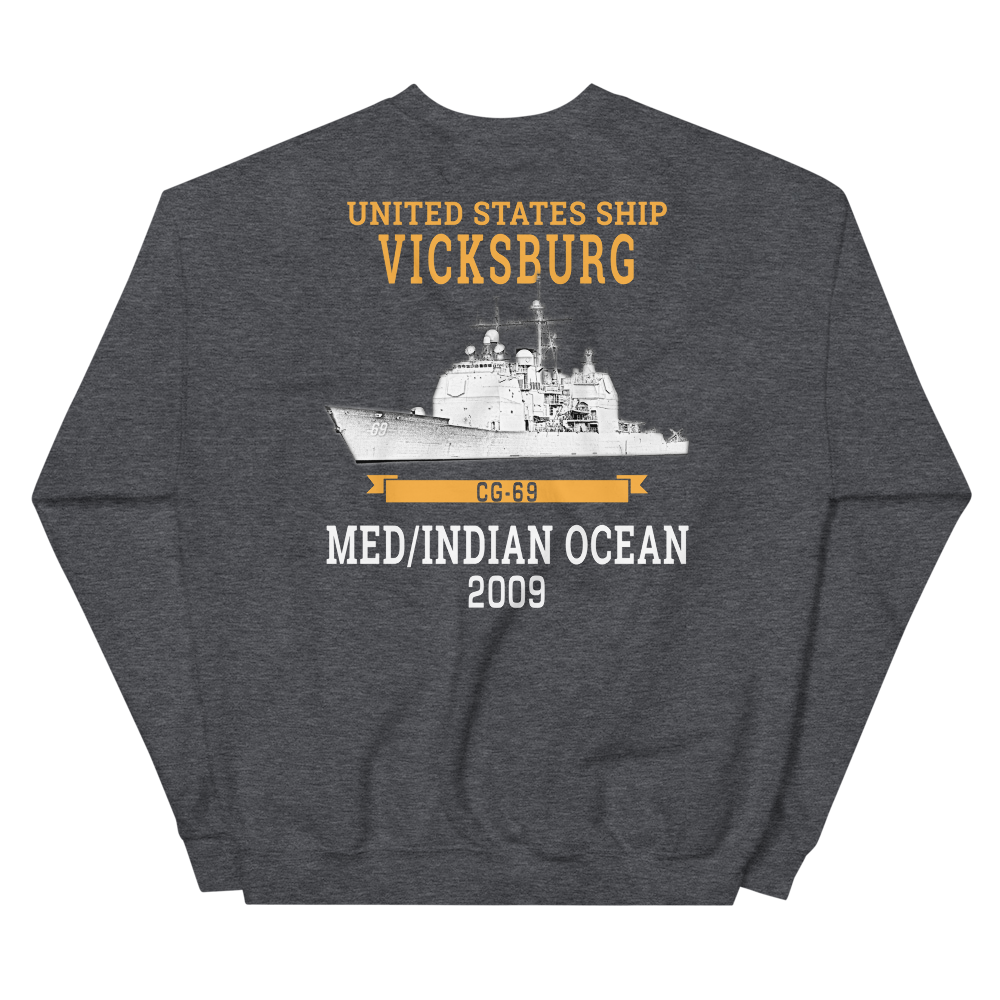 USS Vicksburg (CG-69) 2009 MED/IO Unisex Sweatshirt