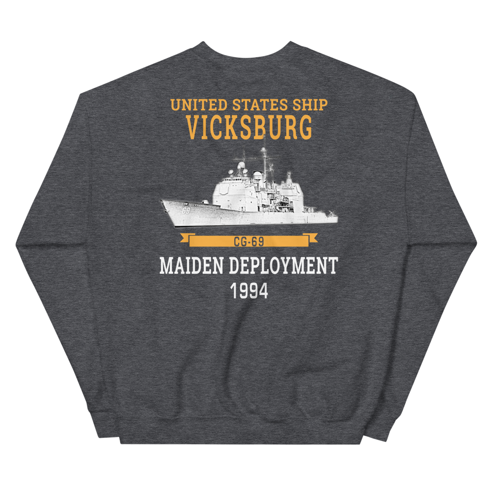USS Vicksburg (CG-69) 1994 Maiden Deployment Unisex Sweatshirt