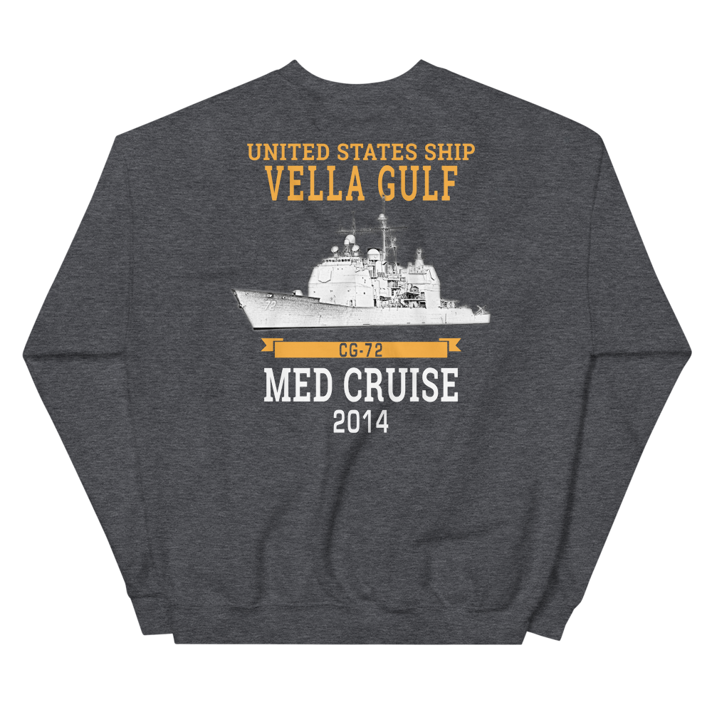 USS Vella Gulf (CG-72) 2014 MED Unisex Sweatshirt
