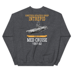 USS Intrepid (CVS-11) 1961-62 WESTPAC Sweatshirt – back view, heather