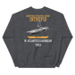 USS Intrepid (CVS-11) 1963 W. Atlantic/Caribbean Sweatshirt – back view, heather
