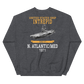 USS Intrepid (CVS-11) 1971 N.Atlantic/MED Sweatshirt – back view, heather