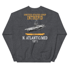 Load image into Gallery viewer, USS Intrepid (CVS-11) 1971 N.Atlantic/MED Sweatshirt