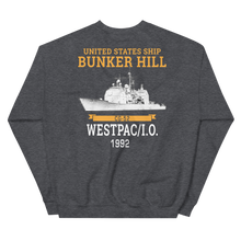 Load image into Gallery viewer, USS Bunker Hill (CG-52) 1992 WESTPAC/IO Unisex Sweatshirt