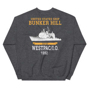 USS Bunker Hill (CG-52) 1992 WESTPAC/IO Unisex Sweatshirt